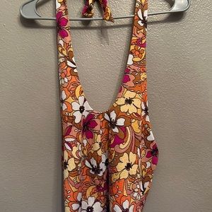 SO flower halter top